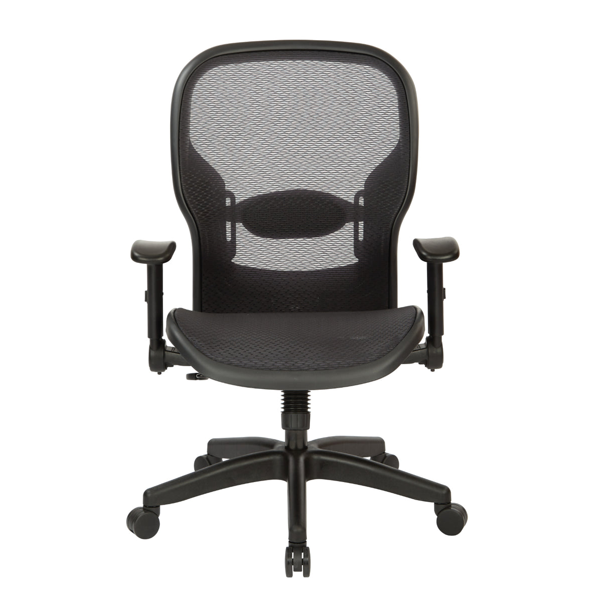 Professional Dark Air Grid® Back and Seat Manager’s Chair with Adjustable Flip Arms, Adjustable Lumbar and Nylon Base