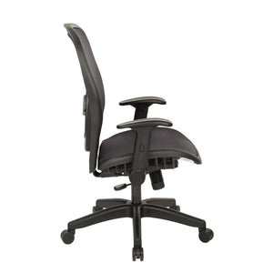 Professional Dark Air Grid® Back and Seat Manager’s Chair with Adjustable Flip Arms, Adjustable Lumbar and Nylon Base