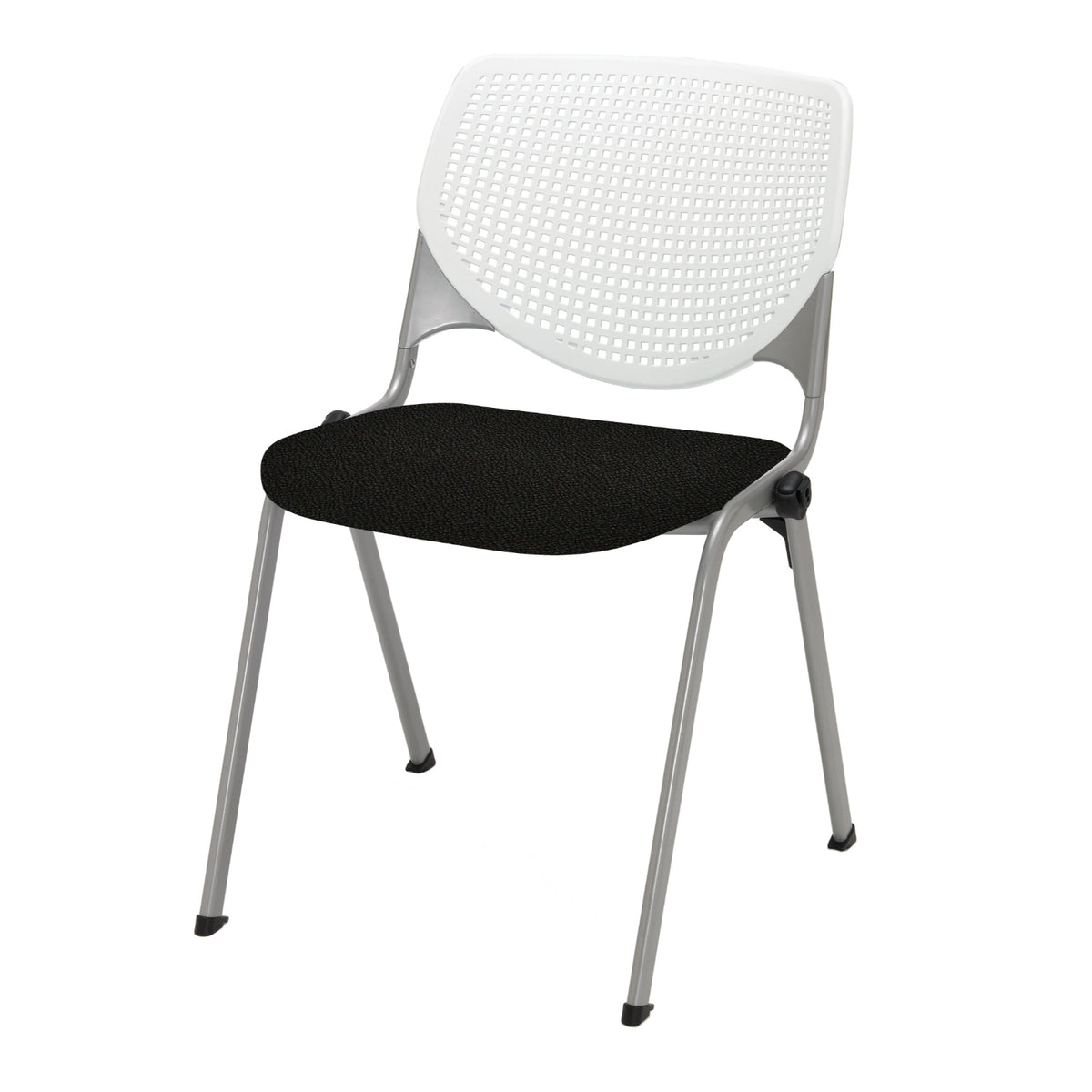 Kool Armless Multi-Purpose Stack Chair with Glides, Plastic Back, Fabric Seat