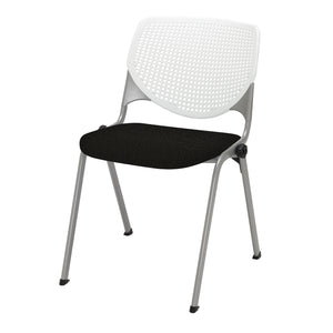 Kool Armless Multi-Purpose Stack Chair with Glides, Plastic Back, Fabric Seat