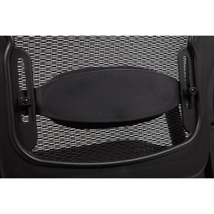 Breathable Mesh Back and Mesh Seat Manager's Chair with Adjustable Arms, Adjustable Lumbar and Industrial Steel Finish Base