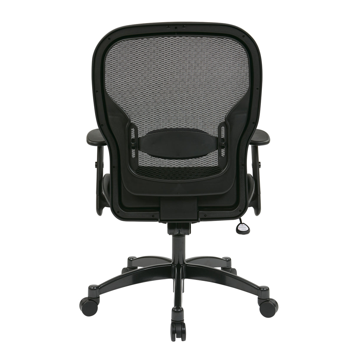 Breathable Mesh Back and Mesh Seat Manager's Chair with Adjustable Arms, Adjustable Lumbar and Industrial Steel Finish Base