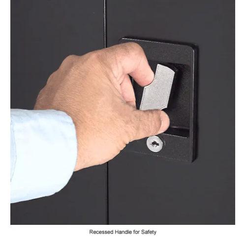 Global Industrial Storage Cabinet, Solid Door with Recessed Handle, 36"W x 18"D x 72"H, Easy Assembly