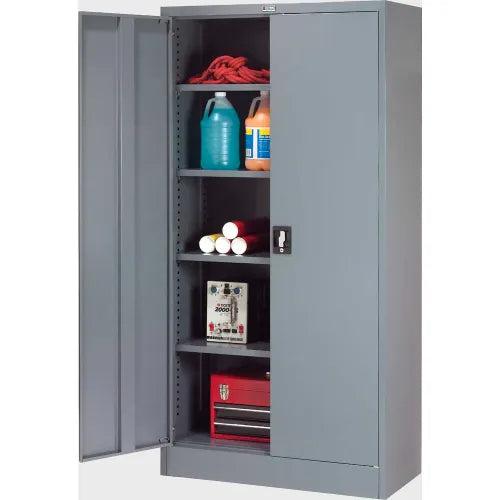 Global Industrial Storage Cabinet, Solid Door with Recessed Handle, 36"W x 18"D x 72"H, Easy Assembly
