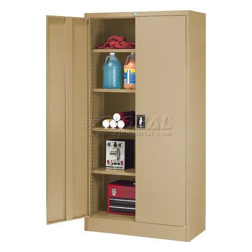 Global Industrial Storage Cabinet, Solid Door with Recessed Handle, 36"W x 18"D x 72"H, Easy Assembly
