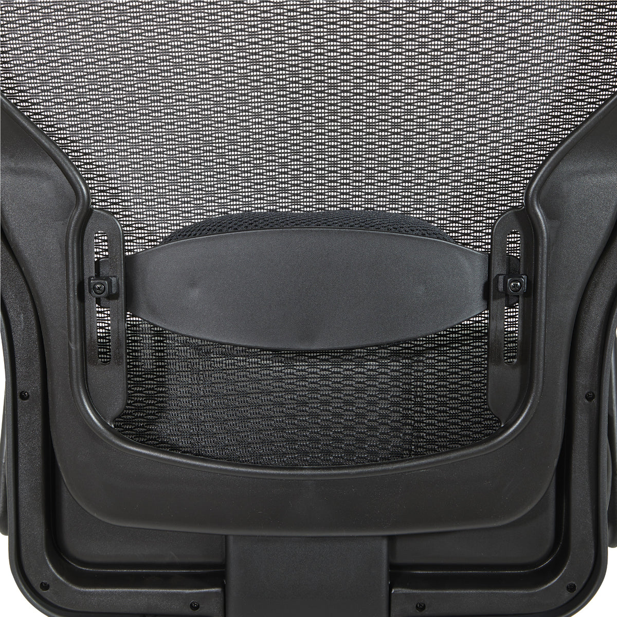 Breathable Mesh Back and Black Bonded Leather Seat Manager's Chair with Adjustable Arms, Adjustable Lumbar and Industrial Steel Finish Base