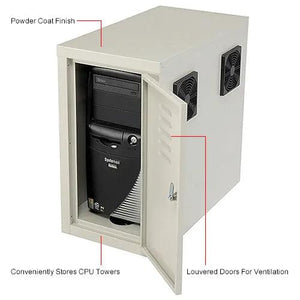 Global Industrial CPU Side Cabinet for Mobile Computer Cart