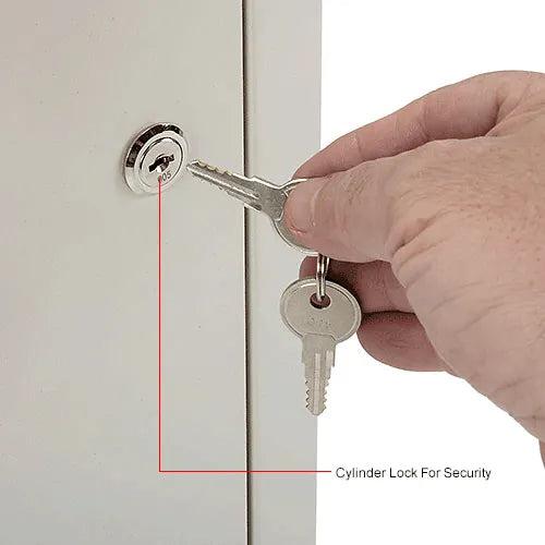 Global Industrial CPU Side Cabinet for Mobile Computer Cart