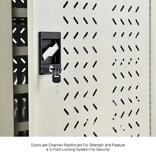 Global Industrial Laptop, Chromebook & Tablet Charging Cart, 43-1/2"W x 21"D x 40"H, Capacity 24, Unassembled