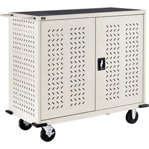 Global Industrial Laptop, Chromebook & Tablet Charging Cart, 43-1/2"W x 21"D x 40"H, Capacity 24, Unassembled