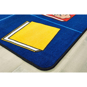 Carpets for Kids Reading by the Book Seating Rug, 5'10" x 8'4" Rectangle, Seats 30