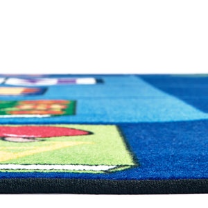 Carpets for Kids Reading by the Book Seating Rug, 5'10" x 8'4" Rectangle, Seats 30