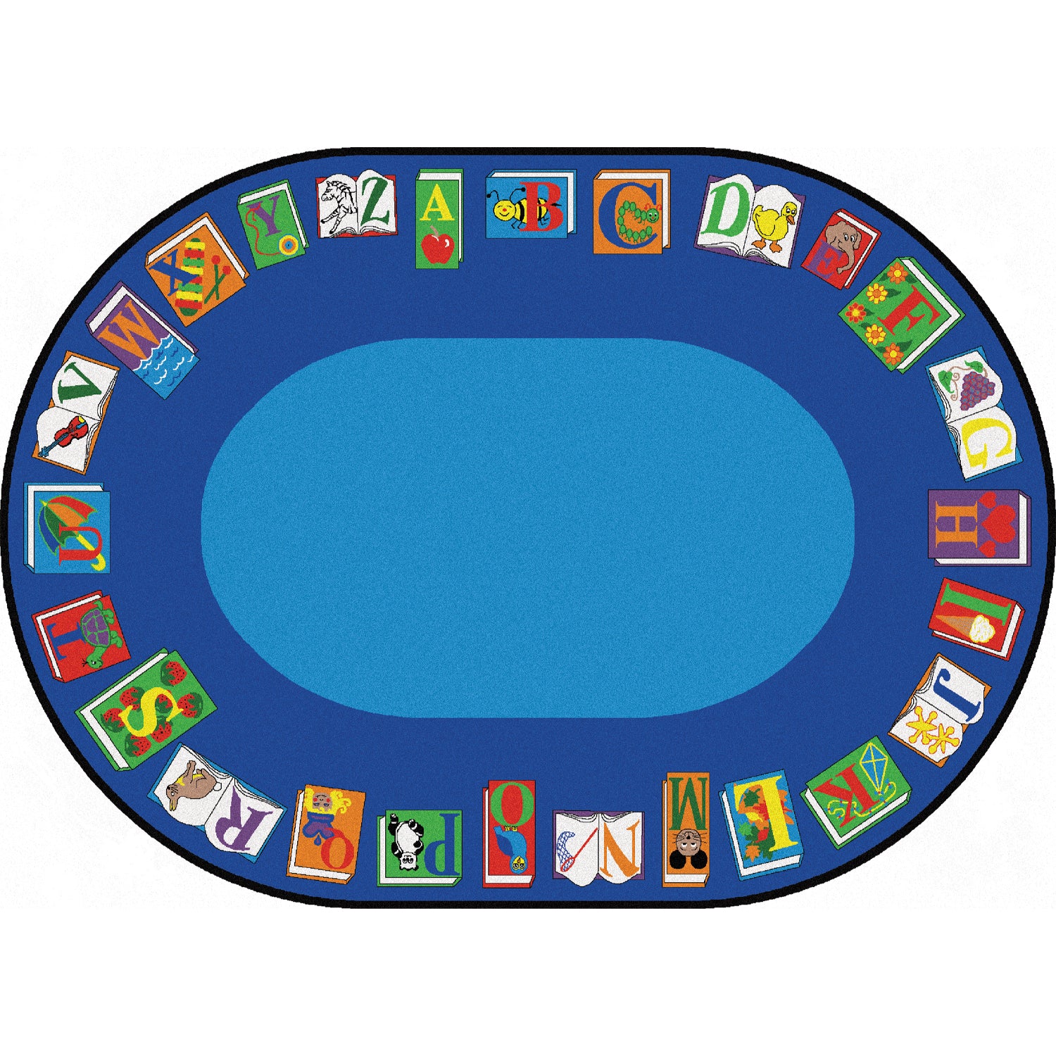 Carpets for Kids Reading by the Book Seating Rug, 8'3" x 11'8" Oval