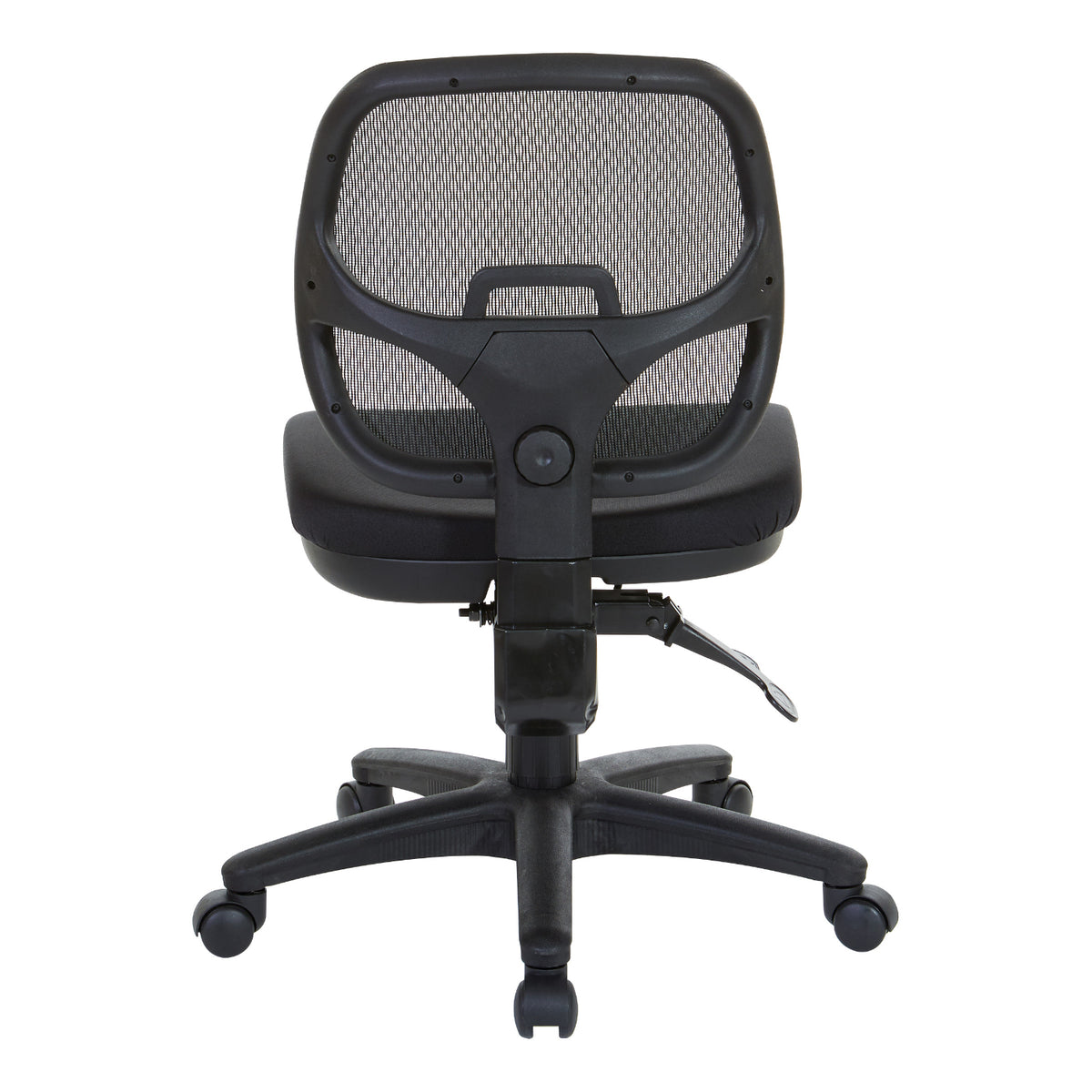 ProGrid Mesh Back Armless Ergonomic Task Chair with Padded Fabric Seat, Multi-Task Control
