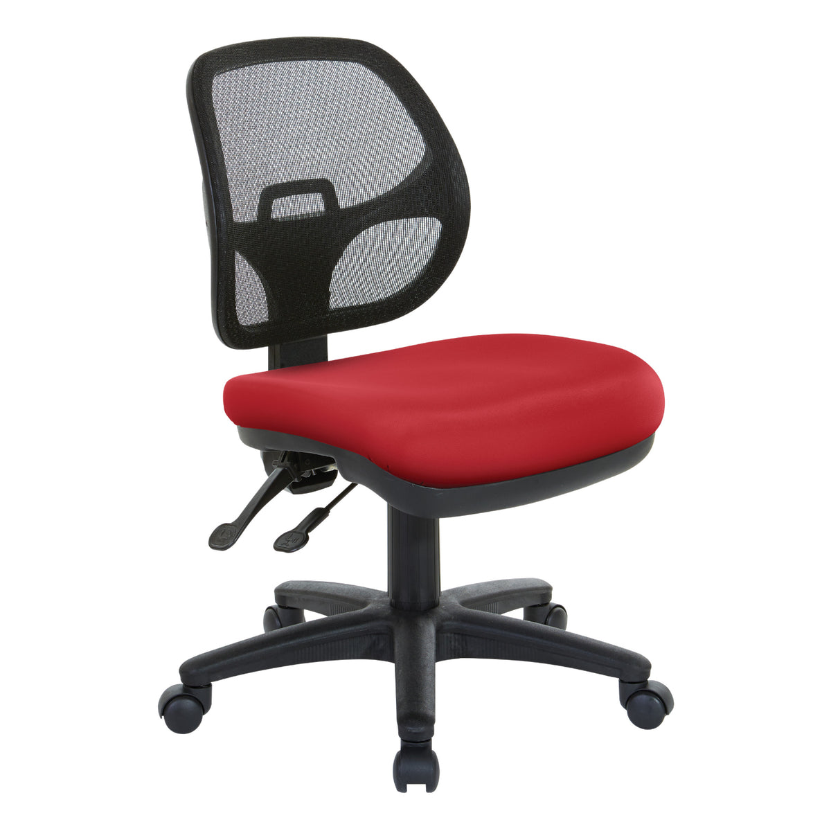 ProGrid Mesh Back Armless Ergonomic Task Chair with Padded Silver Ion Technology Dillon Seat, Multi-Task Control
