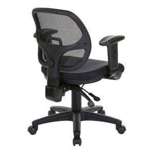 ProGrid Mesh Back Ergonomic Task Chair with Padded Fabric Seat, Multi-Task Control