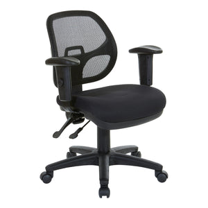 ProGrid Mesh Back Ergonomic Task Chair with Padded Fabric Seat, Multi-Task Control
