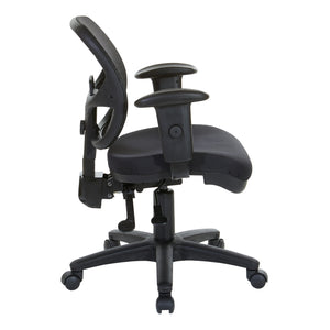 ProGrid Mesh Back Ergonomic Task Chair with Padded Fabric Seat, Multi-Task Control