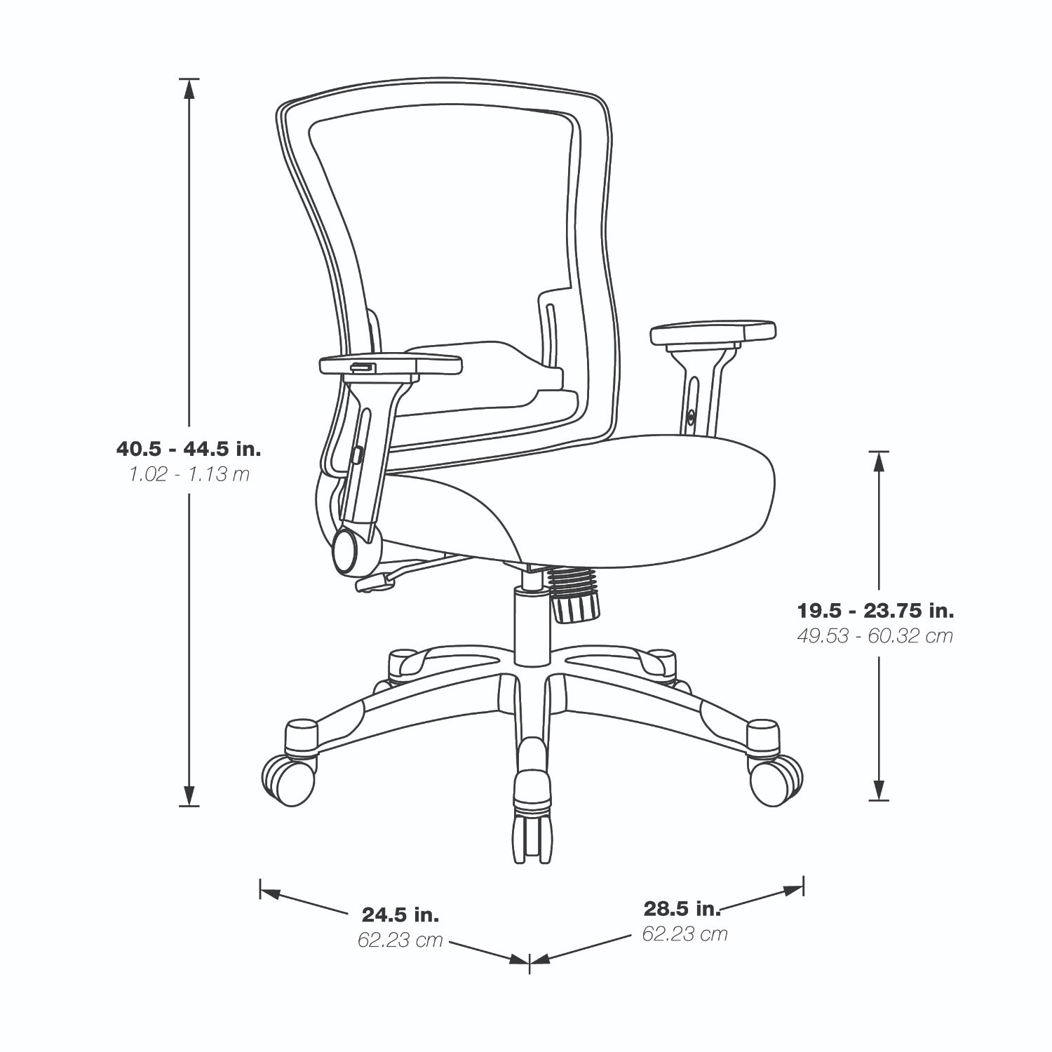 Professional Light AirGrid® Back Manager's Chair with Black Bonded