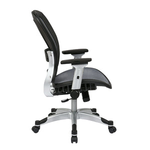 Light Air Grid® Seat and Back Manager's Chair with 4-Way Adjustable Flip Arms and Platinum Coated Nylon Base