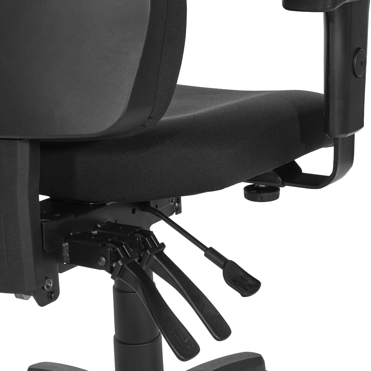 High-Back Dual Function Ergonomic Chair, FreeFlex® II Coal Padded Fabric Seat