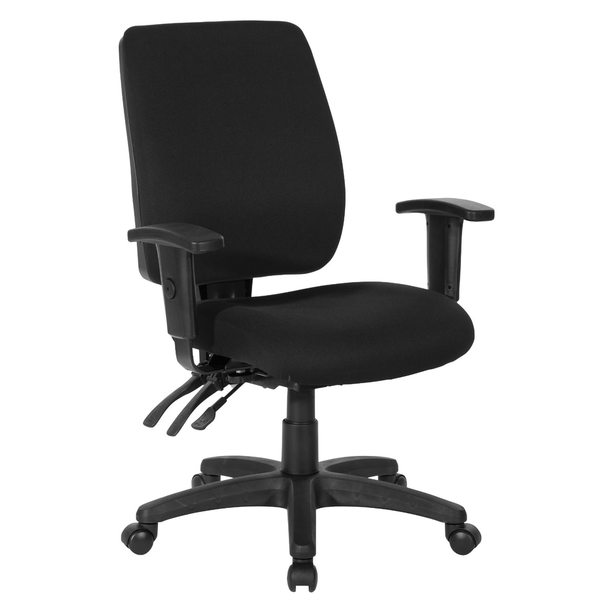 High-Back Dual Function Ergonomic Chair, FreeFlex® II Coal Padded Fabric Seat