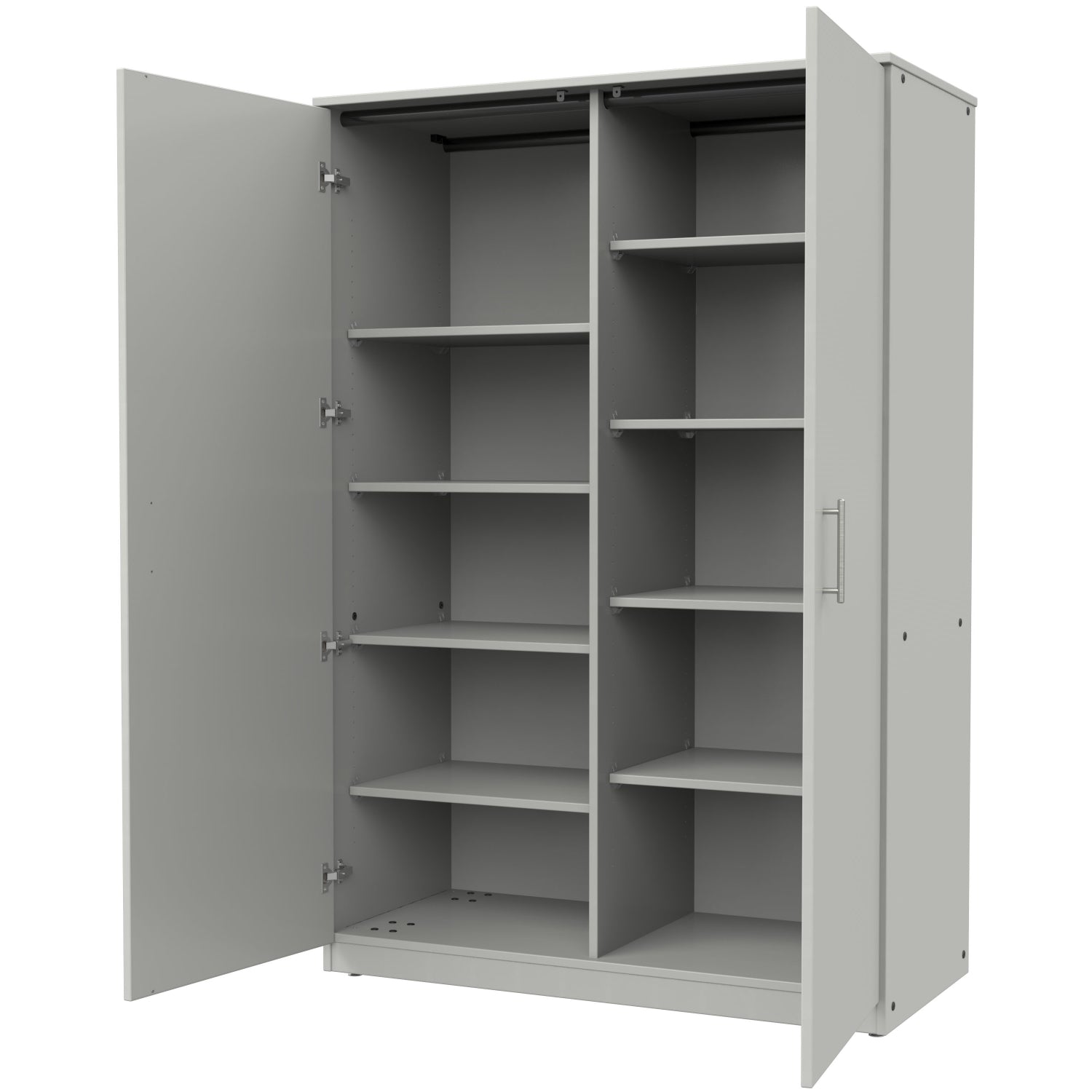 Marco Mobile General Storage Cabinet with Divider, 8 Adjustable Shelves, 48" W x 72" H x 24" D