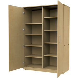 Marco Mobile General Storage Cabinet with Divider, 8 Adjustable Shelves, 48" W x 72" H x 24" D