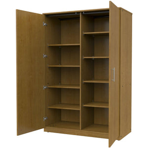 Marco Mobile General Storage Cabinet with Divider, 8 Adjustable Shelves, 48" W x 72" H x 24" D