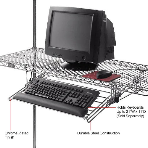 Global Industrial Keyboard Drawer for Stationary LAN Unit