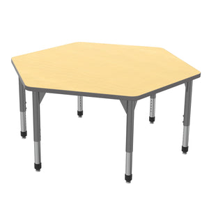 Premier Standing Height Collaborative Classroom Table, 54.5" x 48" Hexagon