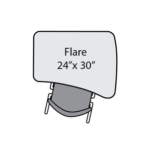 Premier White Dry-Erase Sitting Height Collaborative Desk, 24" x 30" Flare