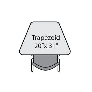 Premier White Dry-Erase Sitting Height Collaborative Desk, 20" x 31" Trapezoid