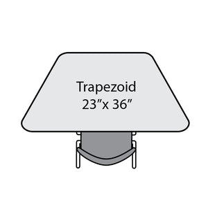 Premier White Dry-Erase Sitting Height Collaborative Desk, 23" x 36" Trapezoid