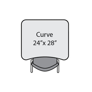 Premier White Dry-Erase Sitting Height Collaborative Desk, 24" x 28" Curve