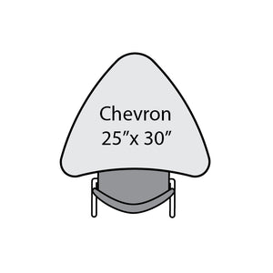 Premier White Dry-Erase Sitting Height Collaborative Desk, 25" x 30" Small Chevron