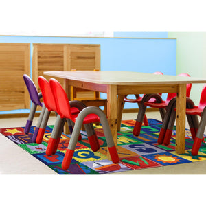 Carpets for Kids KIDSoft Toddler Alphabet Blocks, Primary Colors, 6' x 9'