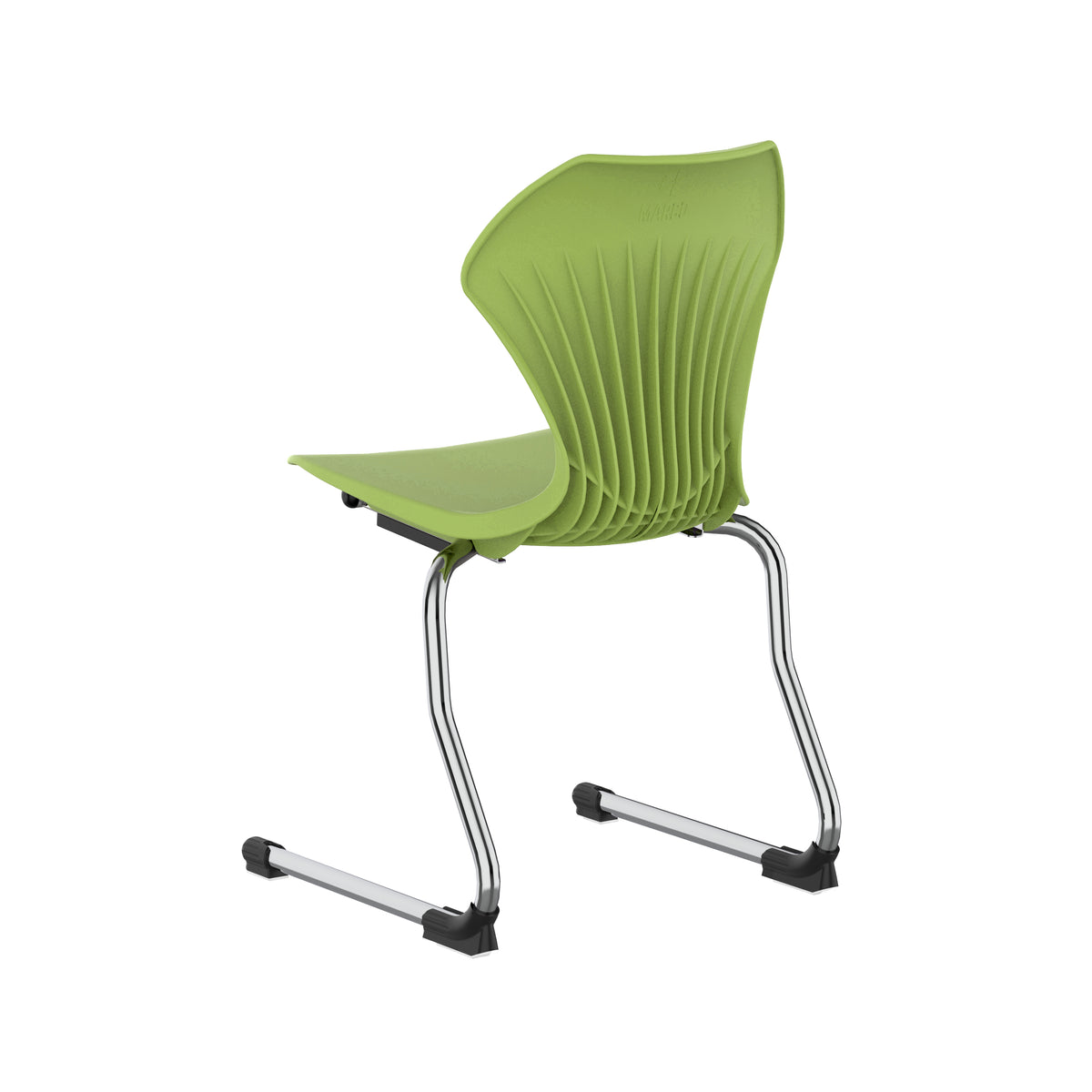 Apex Cantilever Stacking Chair, Chrome Frame, 18" Seat Height