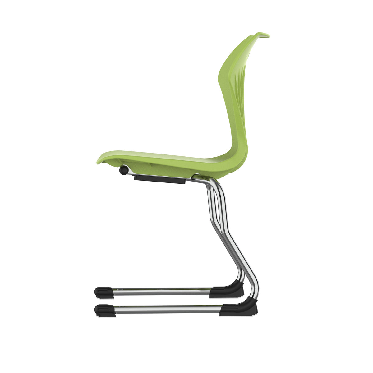 Apex Cantilever Stacking Chair, Chrome Frame, 18" Seat Height