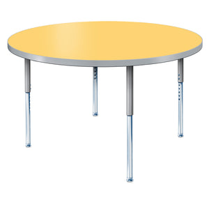 Modern Classic Series 42" Circle Activity Table with High Pressure Laminate Top, Adjustable Height Legs