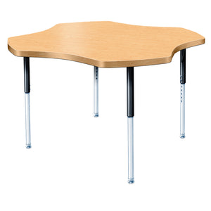 Modern Classic Series 48" Clover Activity Table with High Pressure Laminate Top, Adjustable Height Legs