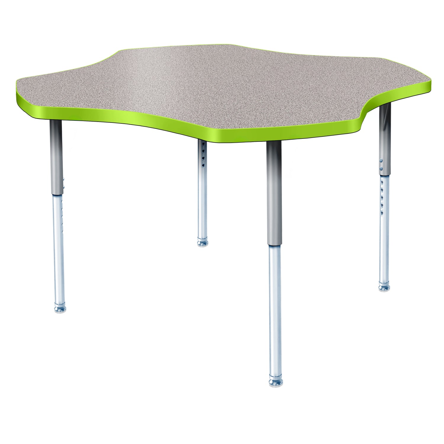 Modern Classic Series 48" Clover Activity Table with High Pressure Laminate Top, Adjustable Height Legs