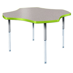 Modern Classic Series 48" Clover Activity Table with High Pressure Laminate Top, Adjustable Height Legs