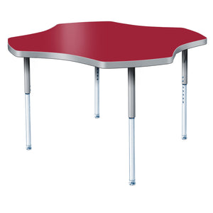 Modern Classic Series 48" Clover Activity Table with High Pressure Laminate Top, Adjustable Height Legs