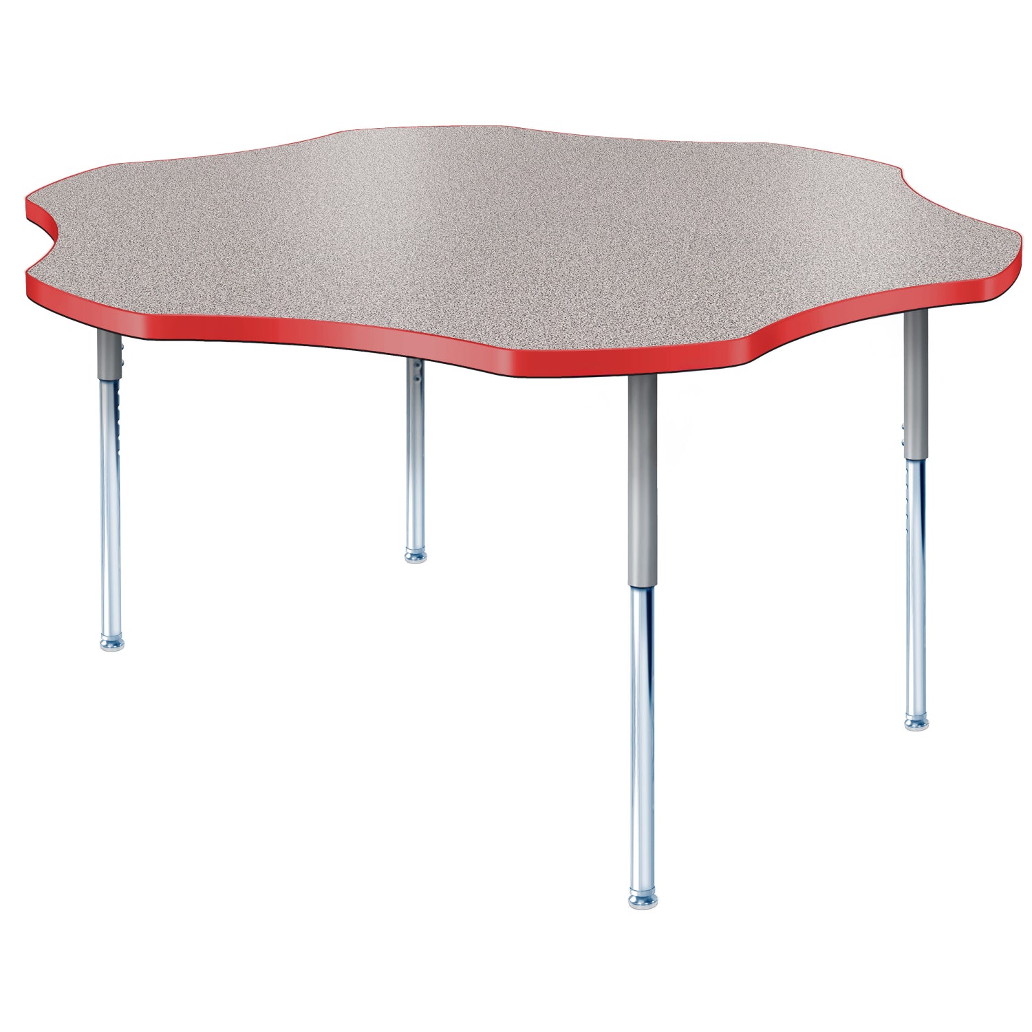 Modern Classic Series 60 x 60" Flower Activity Table with High Pressure Laminate Top, Adjustable Height Legs