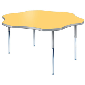 Modern Classic Series 60 x 60" Flower Activity Table with High Pressure Laminate Top, Adjustable Height Legs