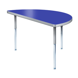 Modern Classic Series 48" Half Round Activity Table with High Pressure Laminate Top, Adjustable Height Legs