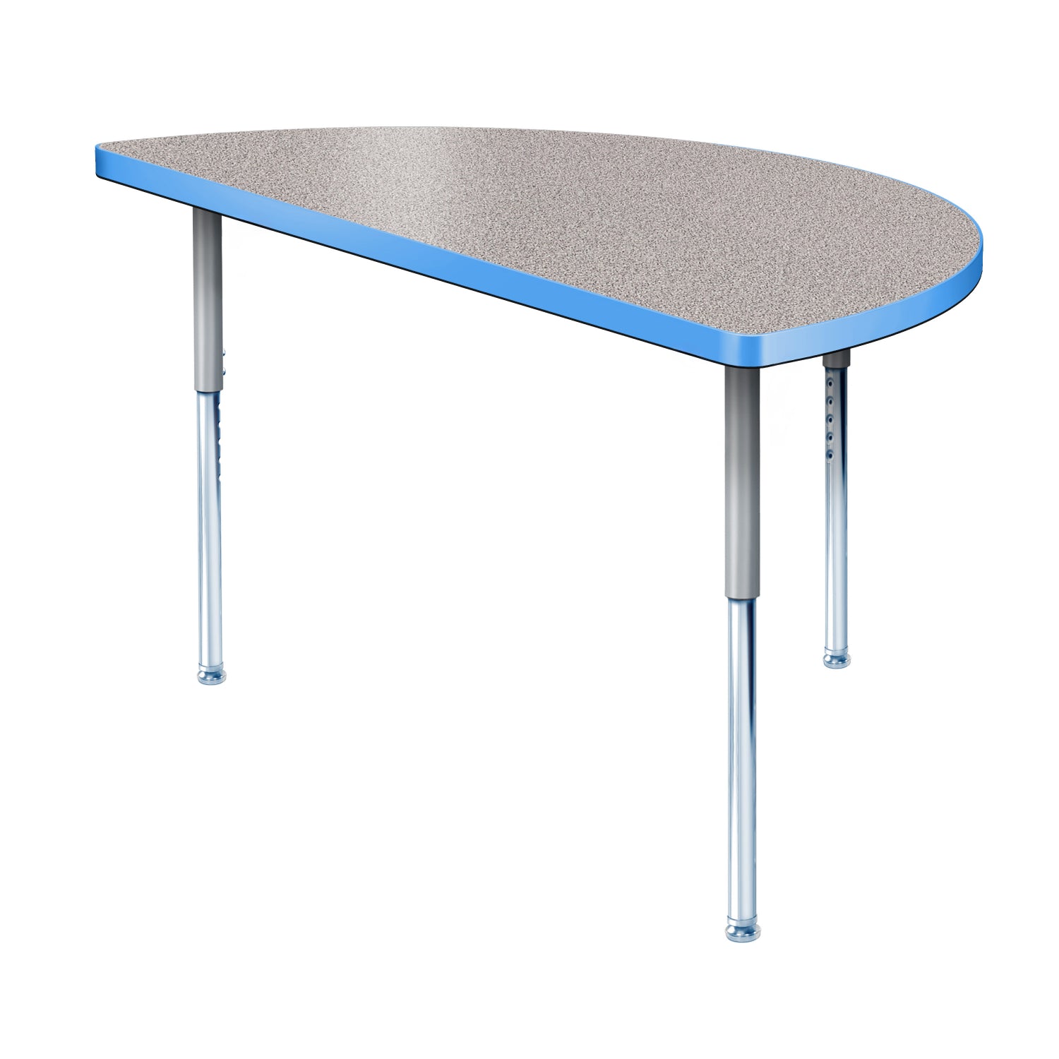 Modern Classic Series 48" Half Round Activity Table with High Pressure Laminate Top, Adjustable Height Legs