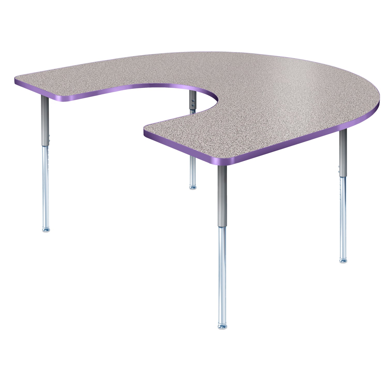 Modern Classic Series 60 x 66" Horseshoe Activity Table with High Pressure Laminate Top, Adjustable Height Legs