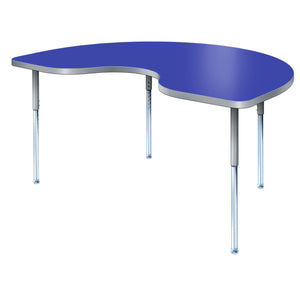 Modern Classic Series 48 x 72" Kidney Activity Table with High Pressure Laminate Top, Adjustable Height Legs